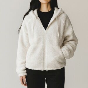 Forever 21 Cream Teddy Bear Jacket